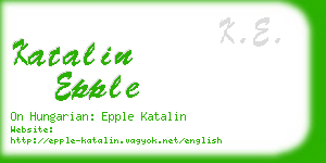 katalin epple business card